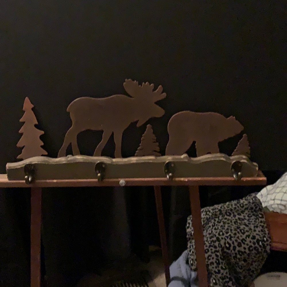 Key holder or small coat rack. Perfect for a cabin